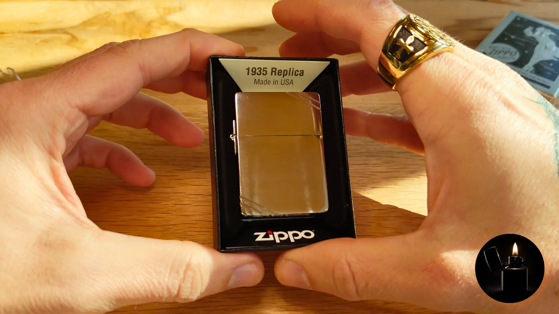 Zippo 1935 Replica With Slashes 60001577 front view