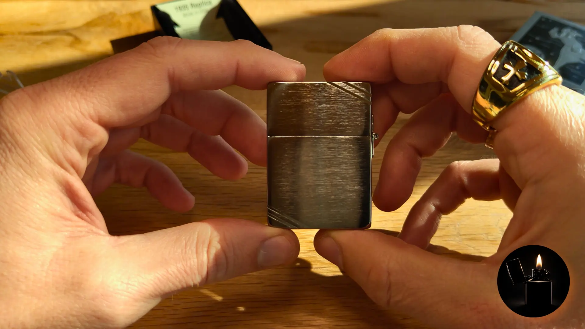 Zippo 1935 Replica With Slashes 60001577 back view