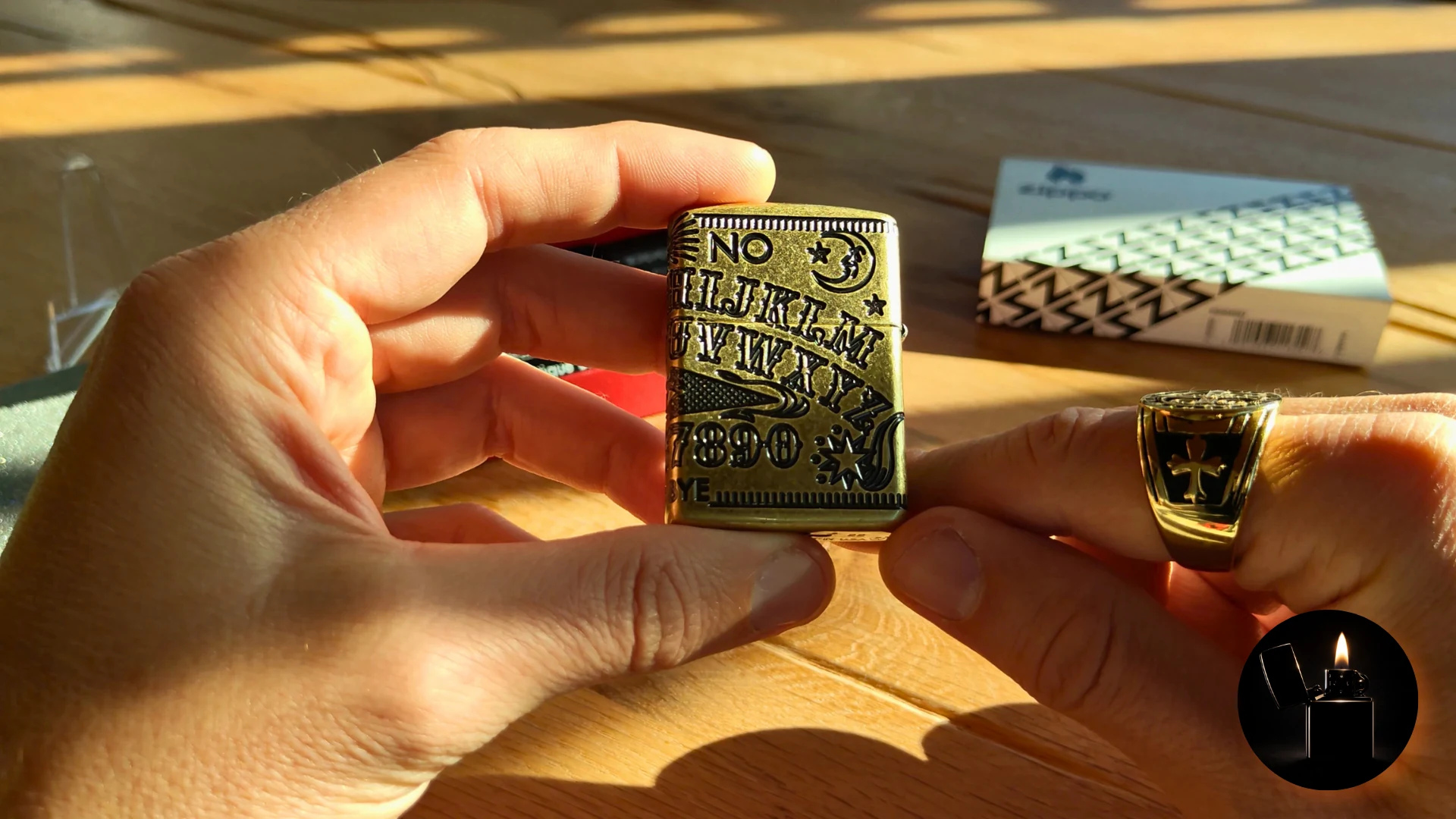 Zippo Ouija Board Design Armor 60004897 back view