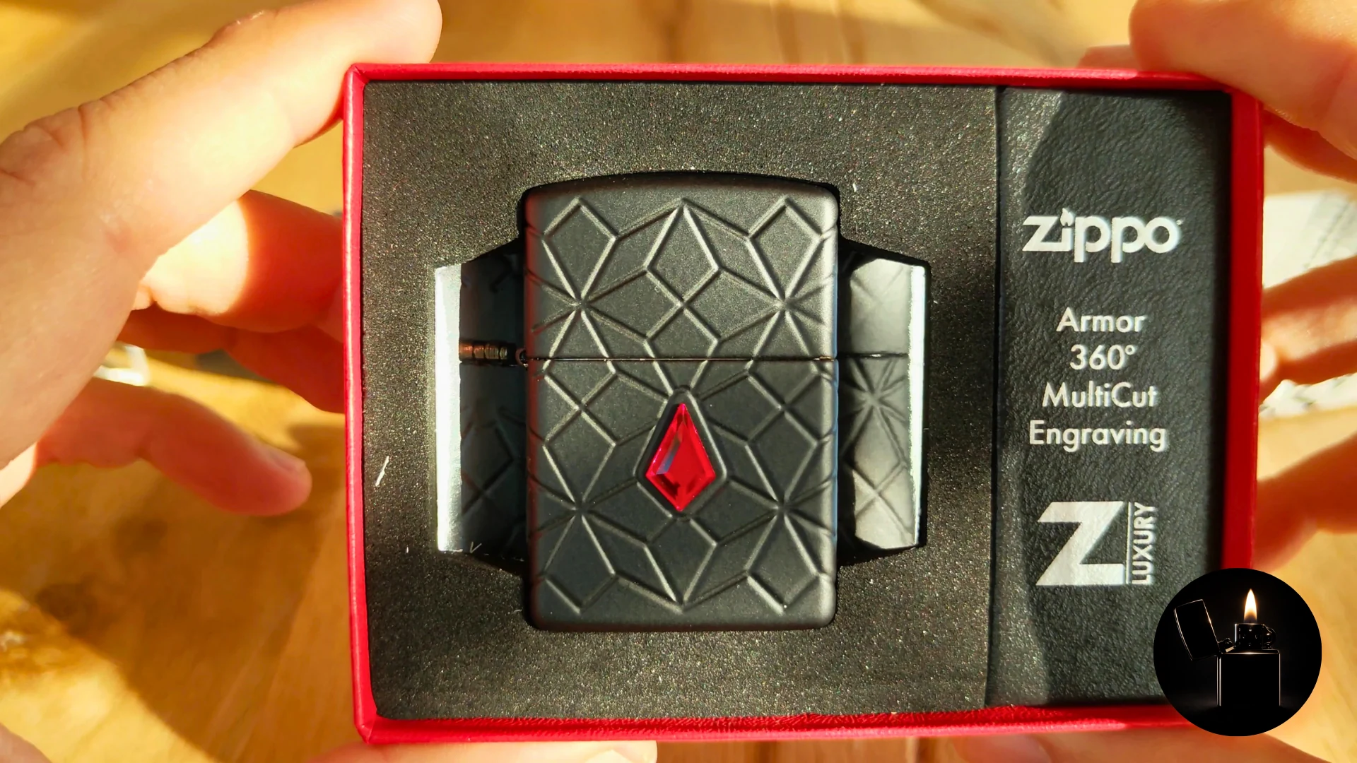 Zippo Crystal Diamond Pattern Design Armor 60007452 front view