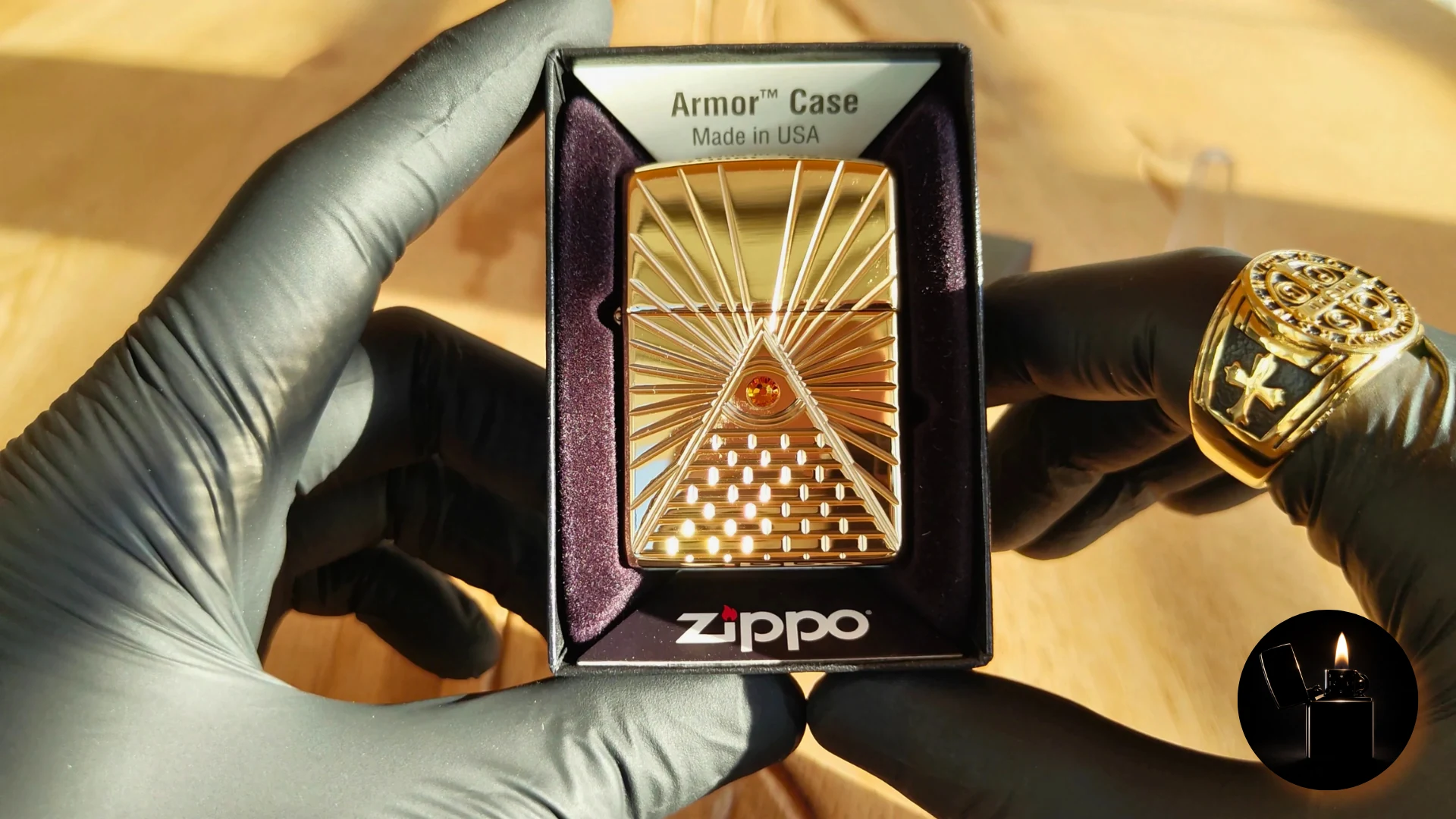 Zippo Eye Of Providence Armor 169 front view