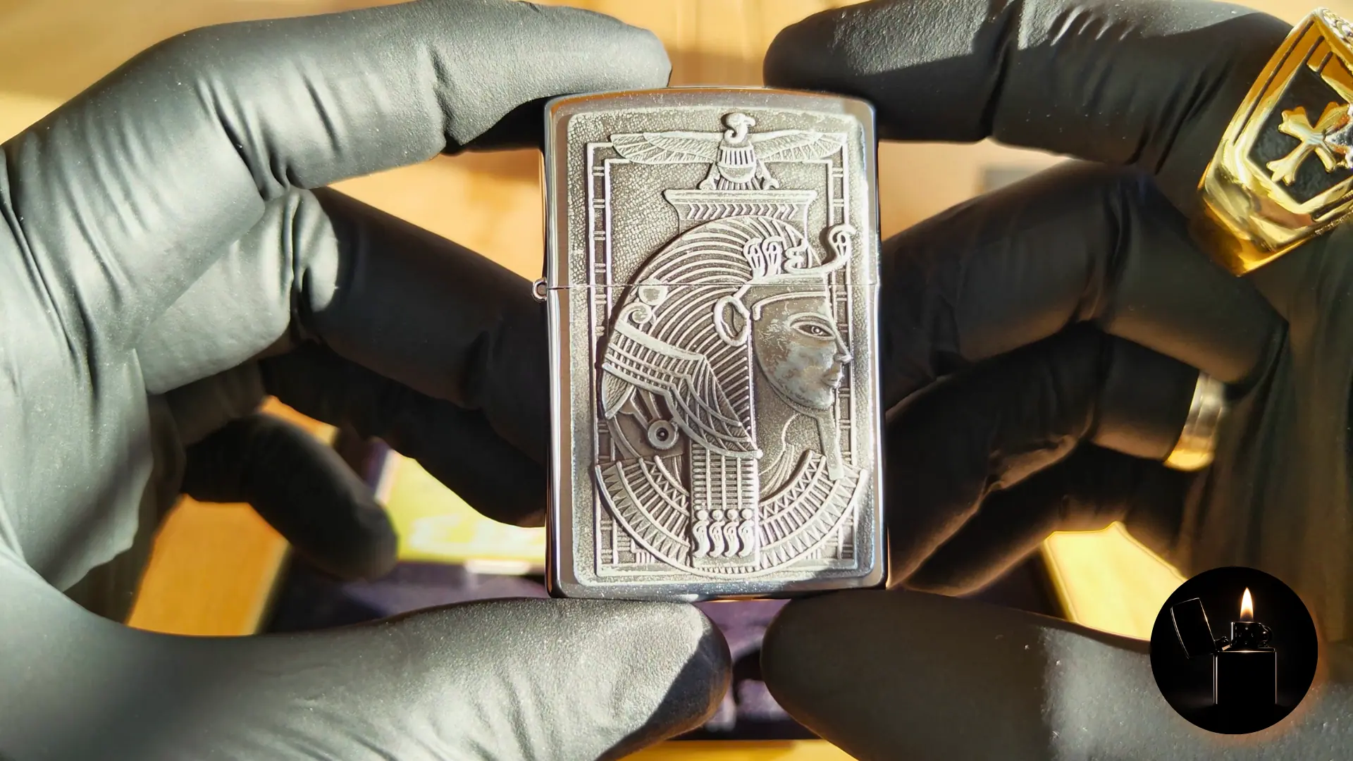 Zippo Egyptian and Vulture 200BS B211 front view