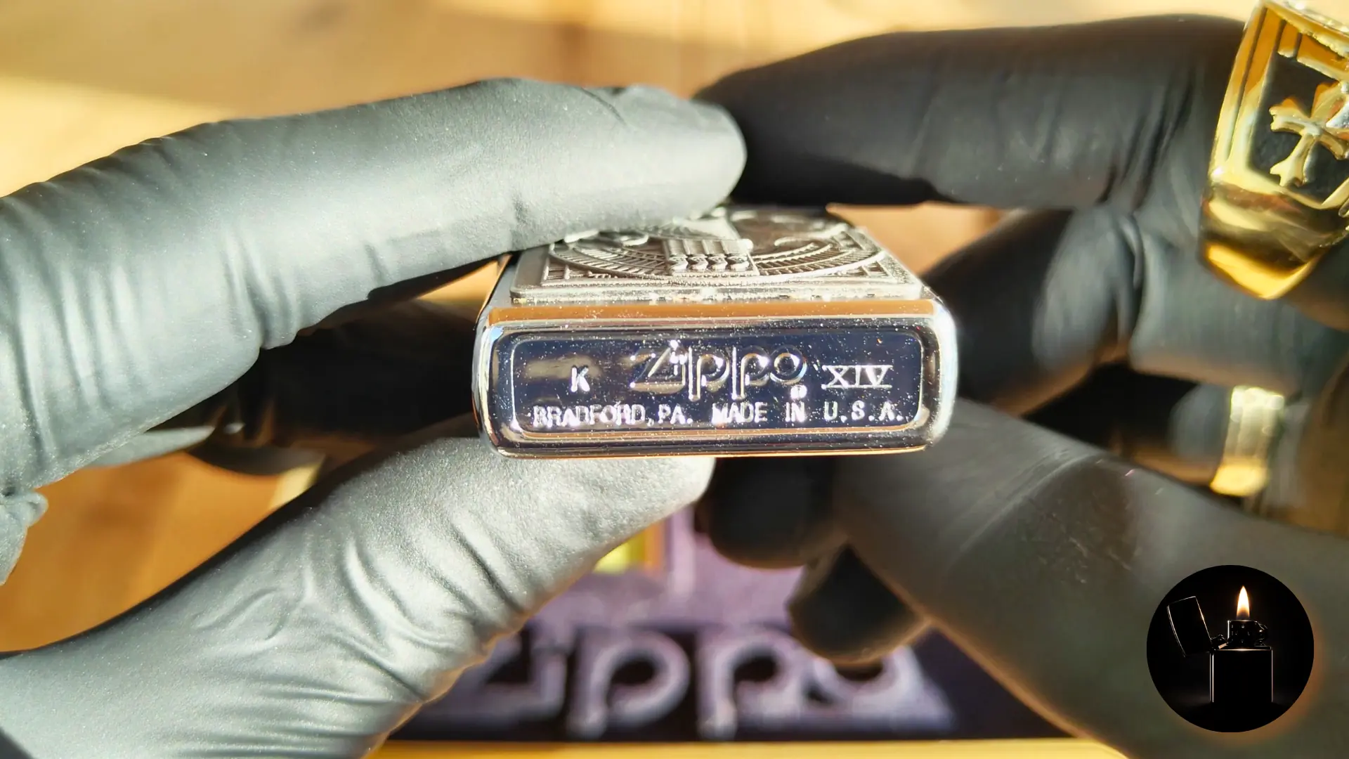 Zippo Egyptian and Vulture 200BS B211 bottom stamp