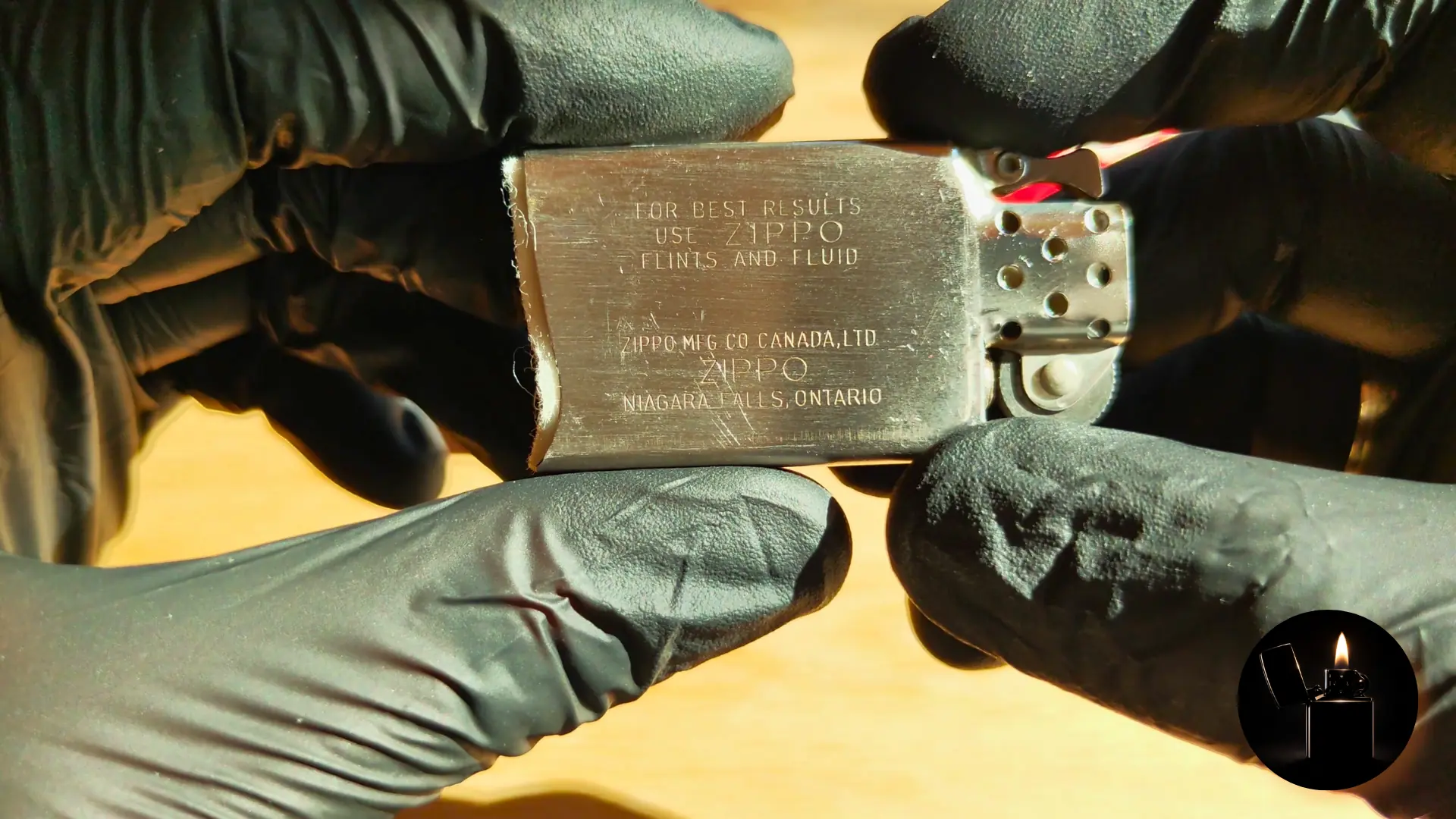 Zippo Slim Maple Leaf, Niagara Falls, Ontario, Canada insert