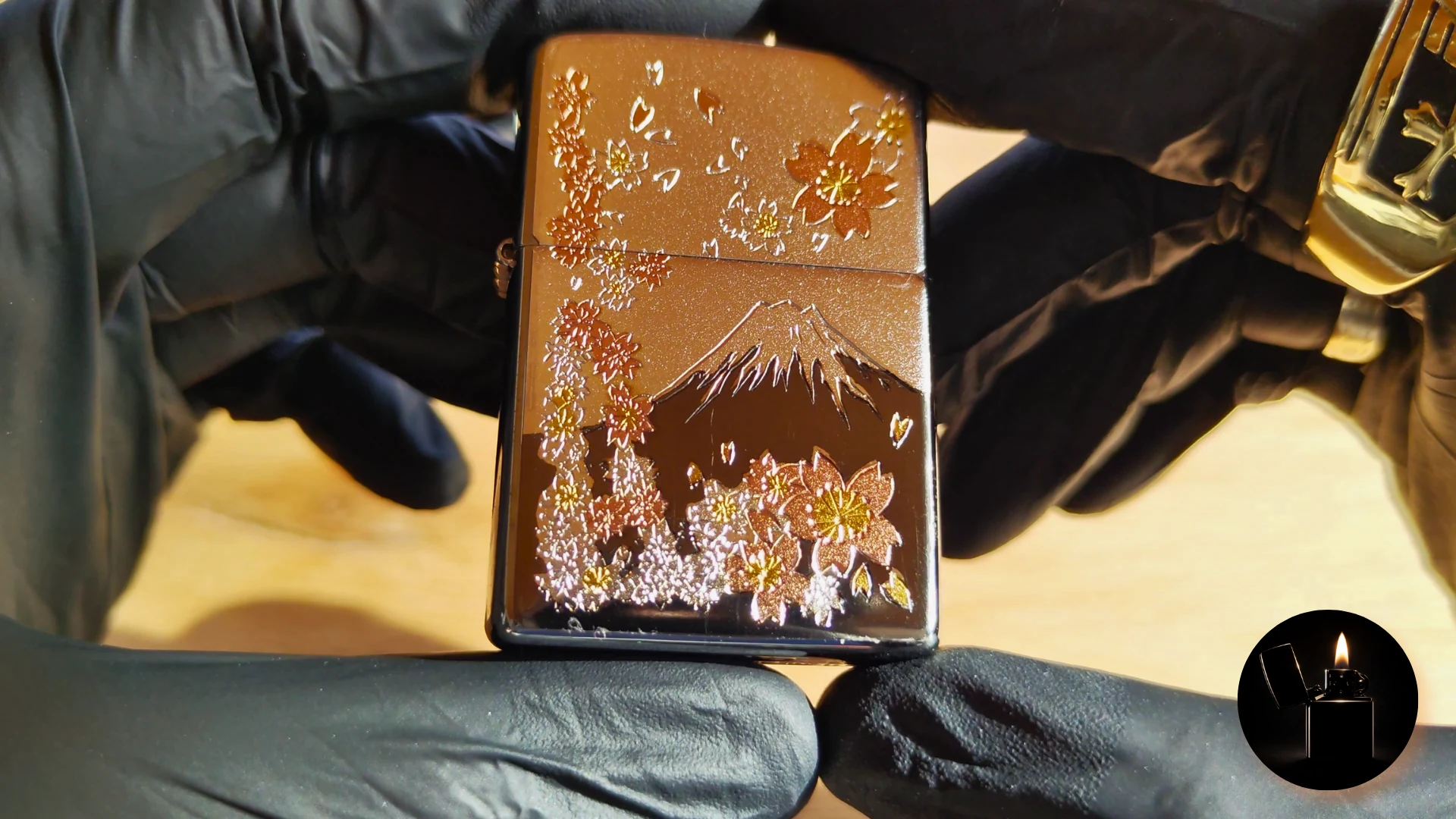 Zippo Sakura and Mount Fuji Japan Exclusive front view