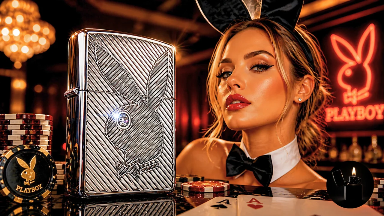 Zippo Playboy Bunny Head Crystal Eye (Swarovski) Armor 28963