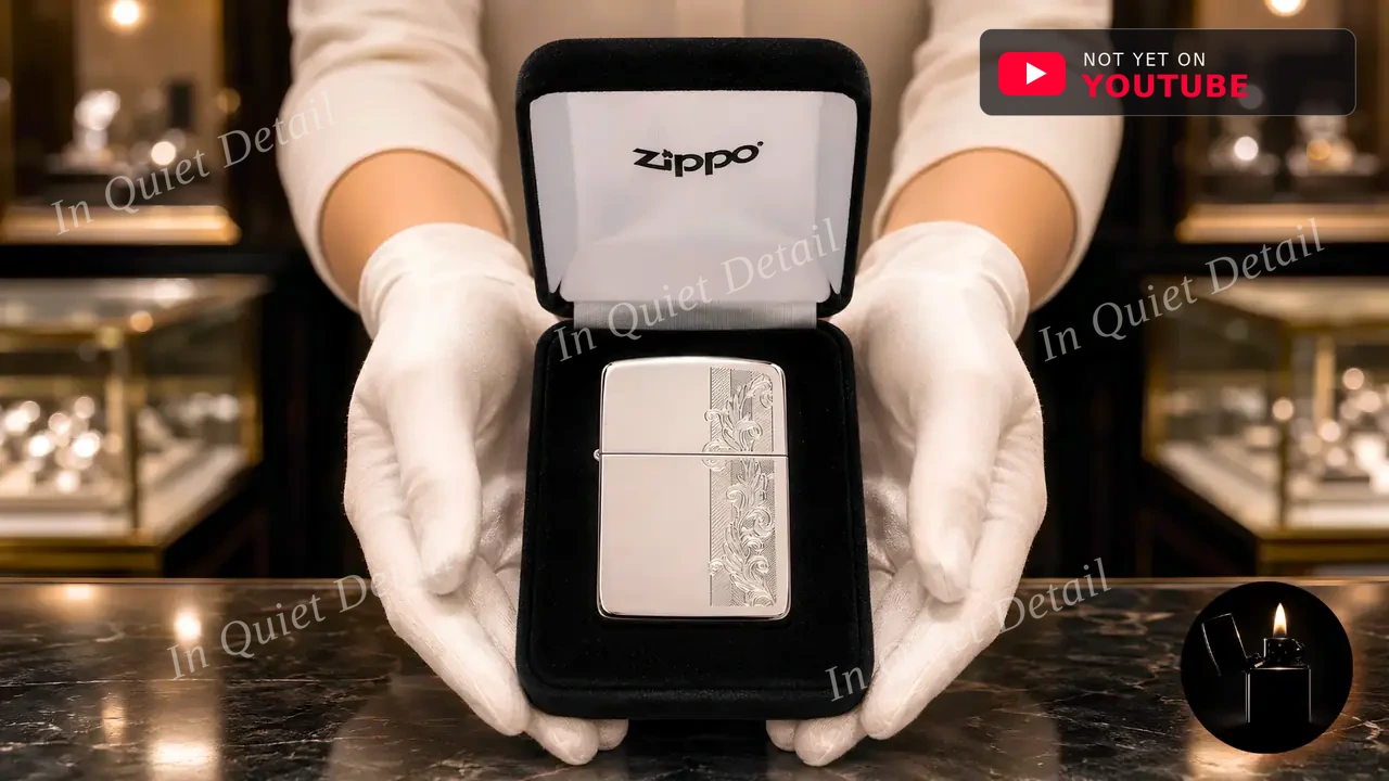 Zippo 1941 Replica Hand Satin Herringbone Filigree in .925 Sterling Silver 60006588